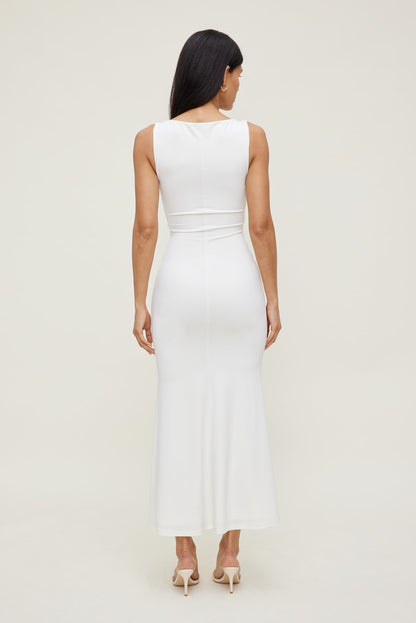 Dynamite Julia Sculpt Maxi Dress White
