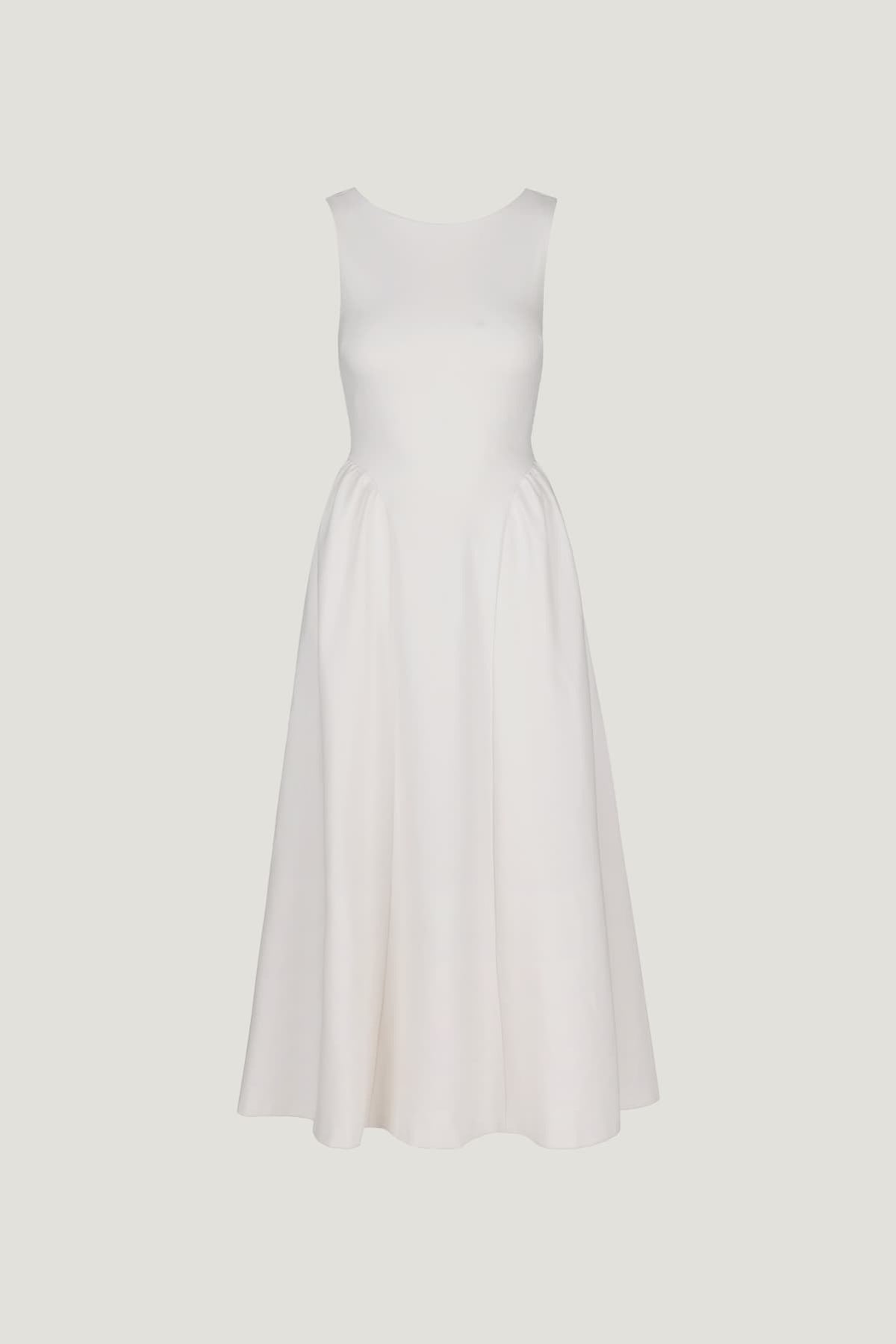 Dynamite Iris Ponte Midi Dress Beige