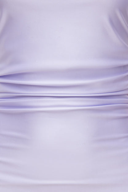Dynamite Stretch Satin Halter Maxi Dress PURPLE