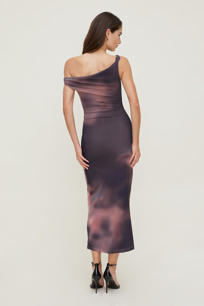 Dynamite Jayde Mesh Maxi Dress PURPLE