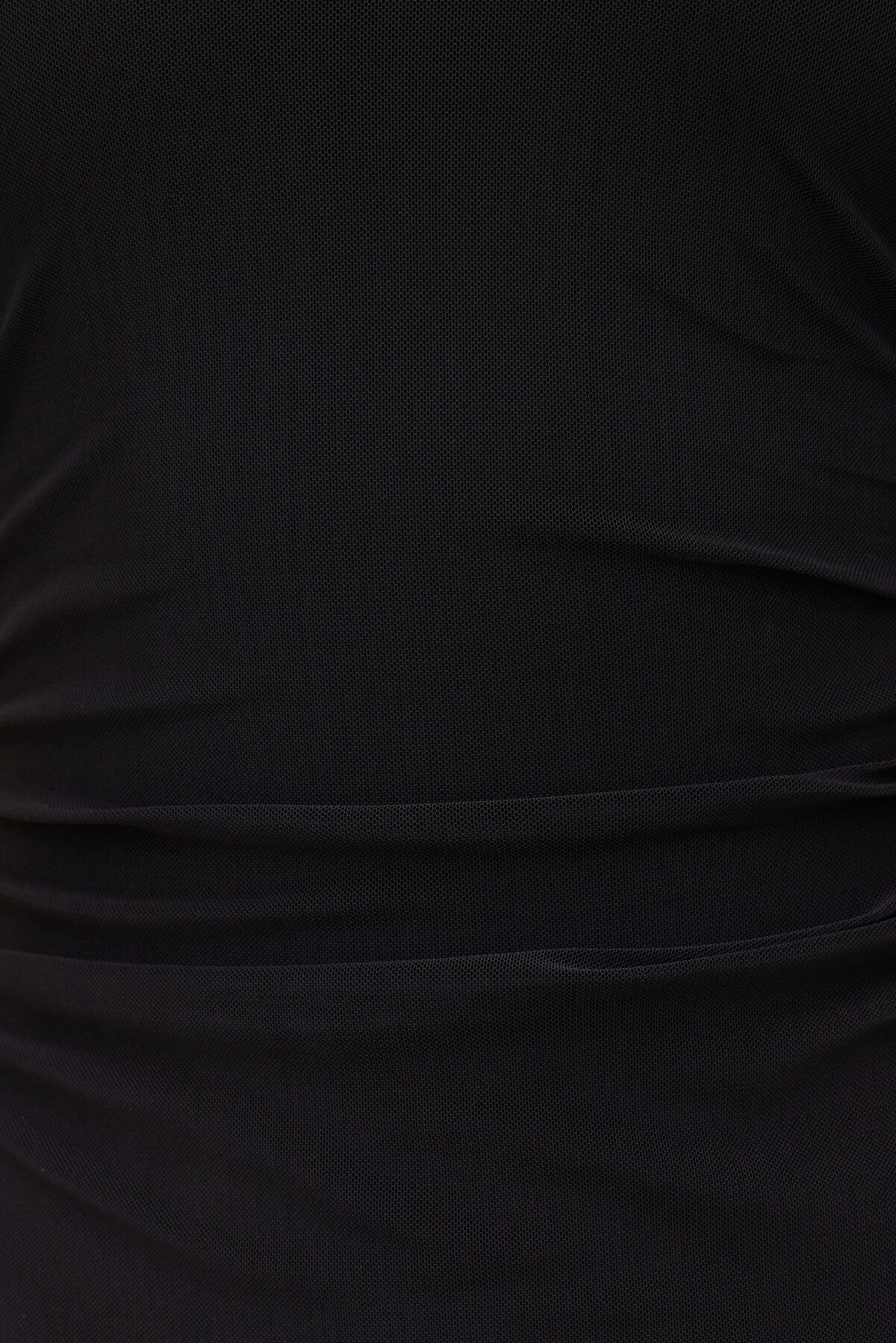 Dynamite Sheer Mesh Halter Maxi Dress Black