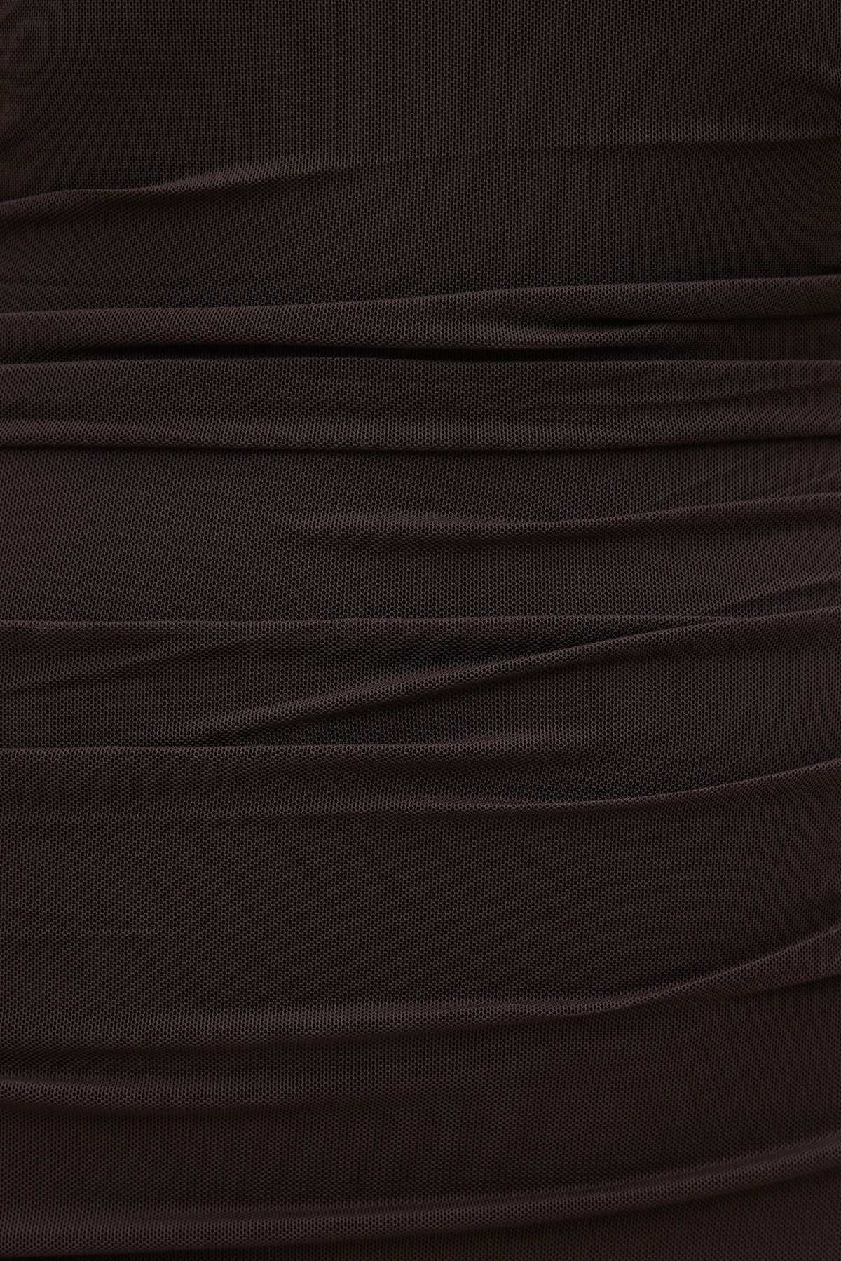 Dynamite Reia Halter Mesh Maxi Dress Brown
