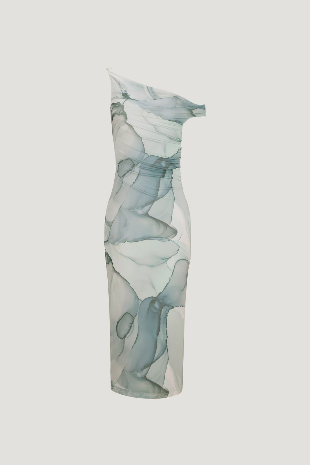 Dynamite Jayde Mesh Maxi Dress Blue