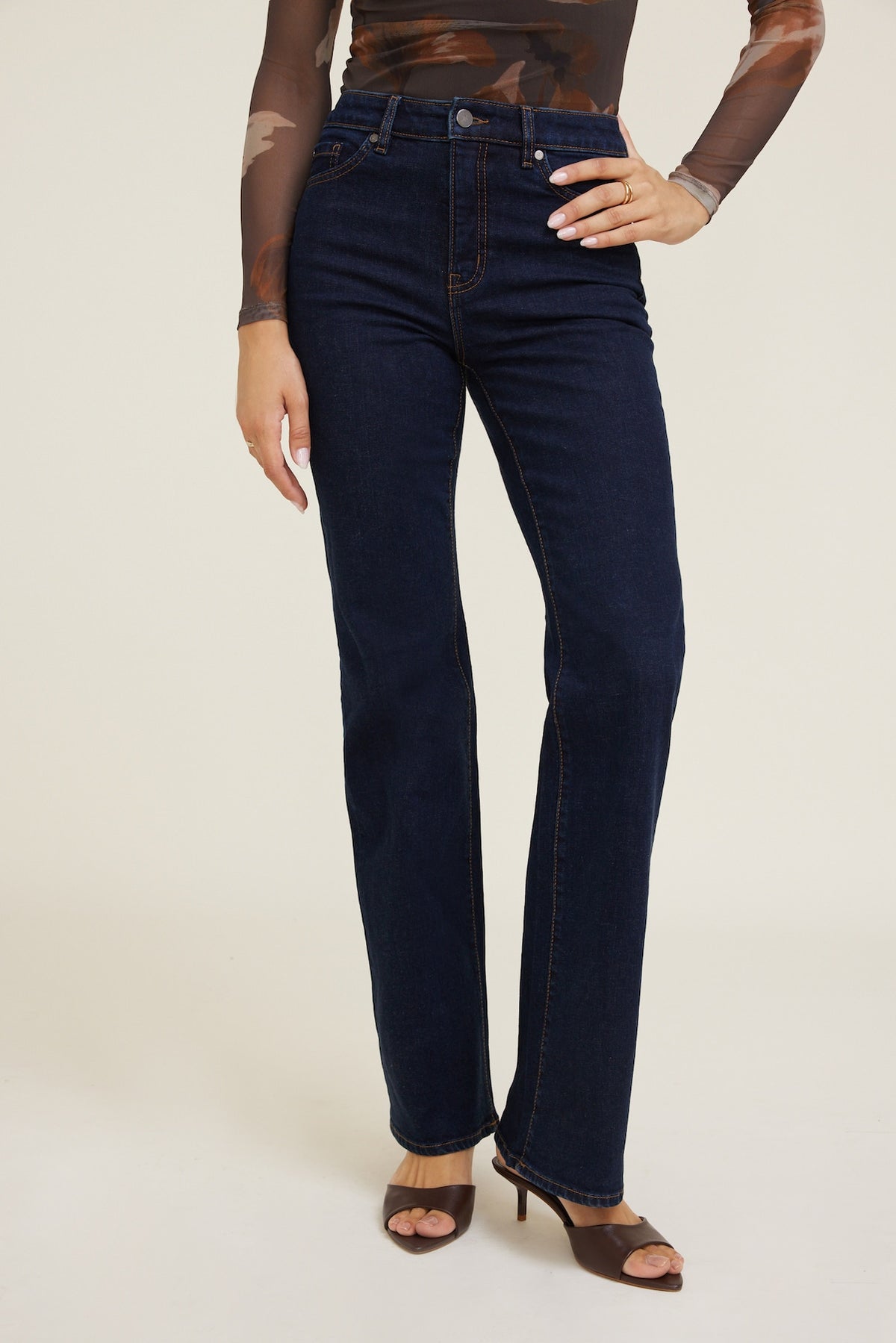 Dynamite Elodie Stretch High Rise Bootcut Jeans Blue