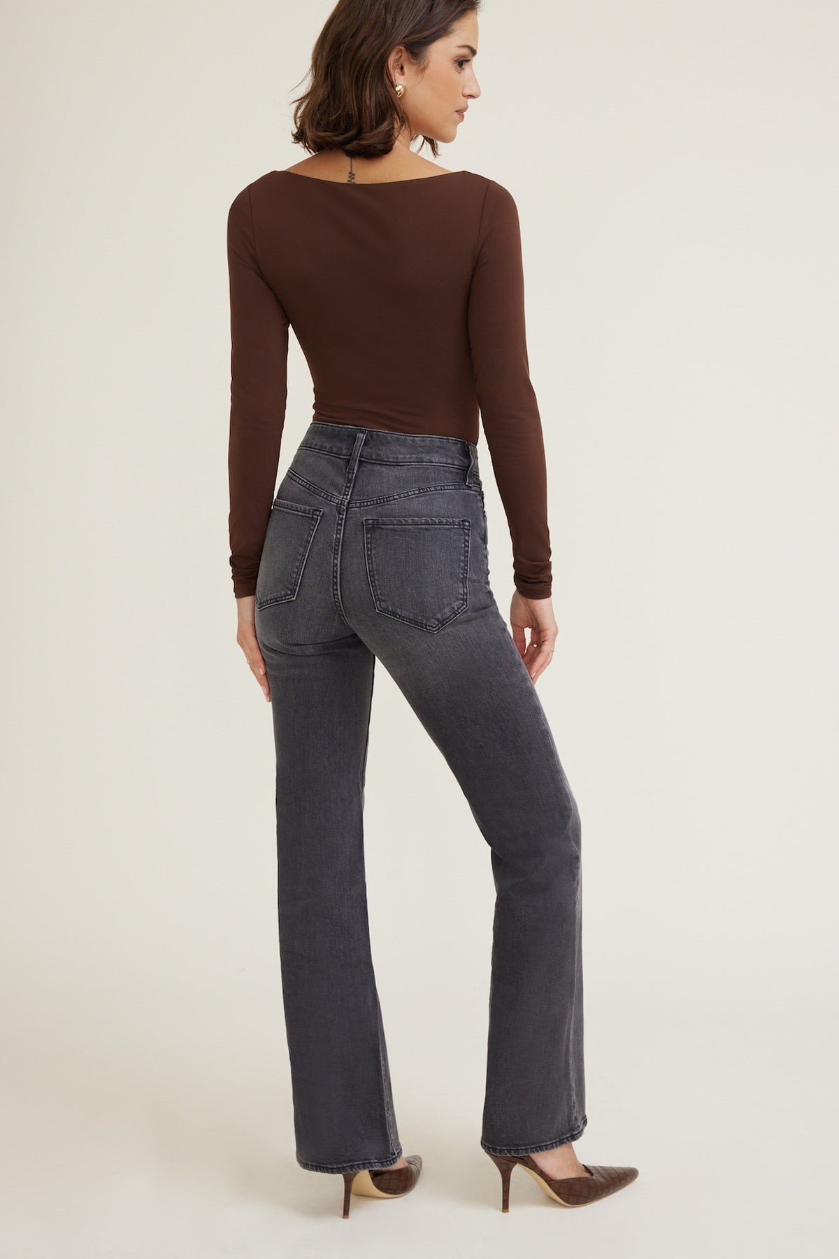 Dynamite Elodie Stretch High Rise Bootcut Jeans Black
