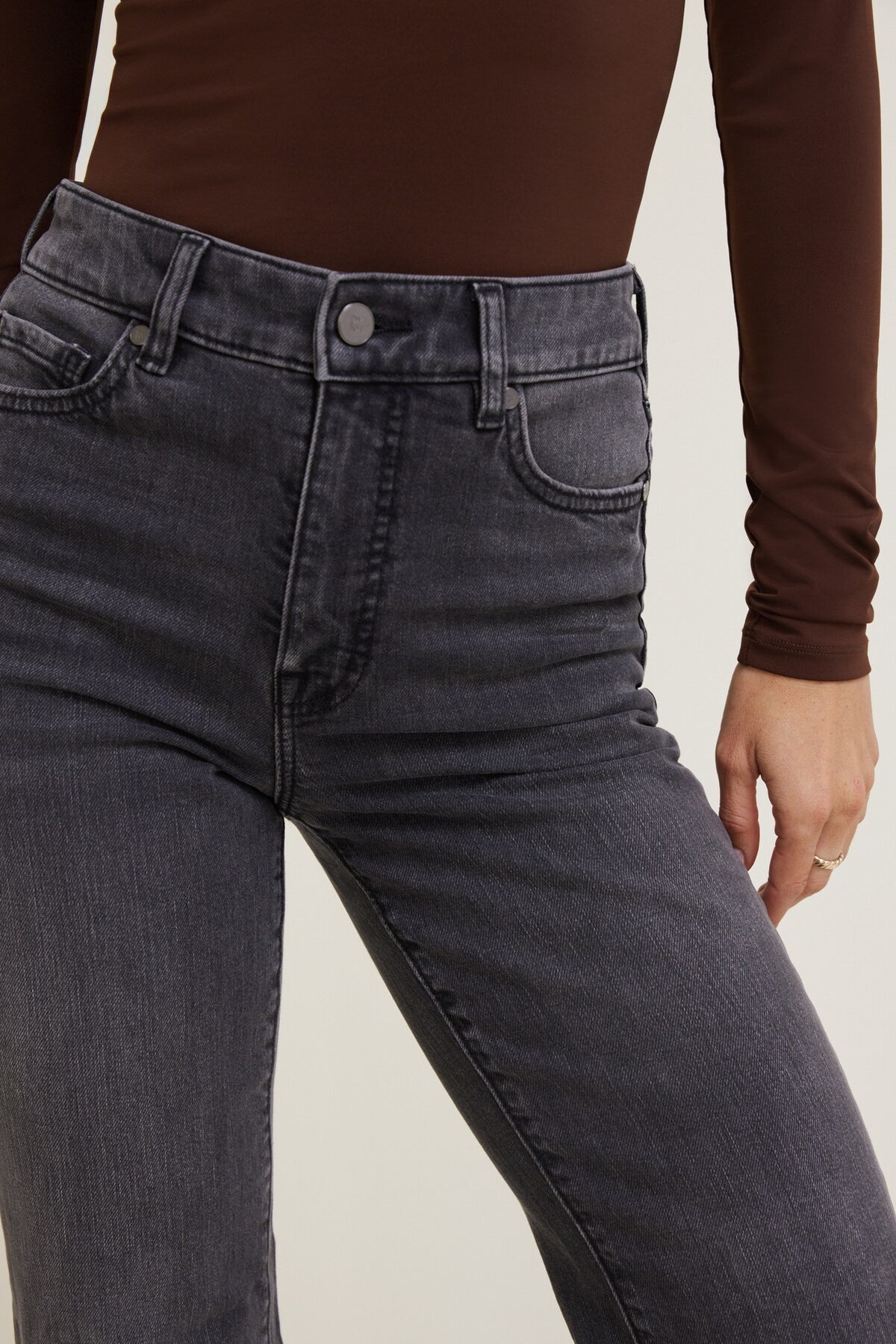 Dynamite Elodie Stretch High Rise Bootcut Jeans Black