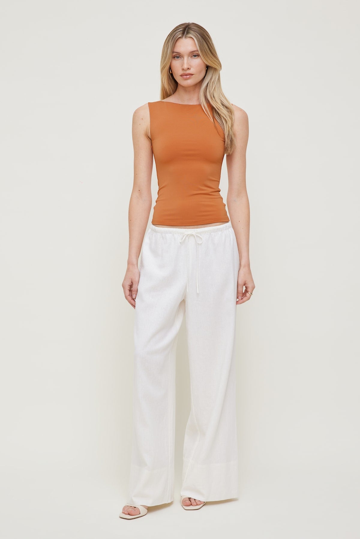 Dynamite Nola Sculpt Tank Top Orange