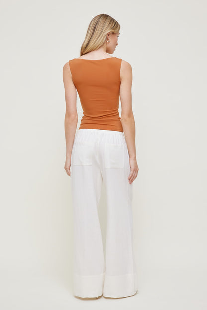 Dynamite Nola Sculpt Tank Top Orange