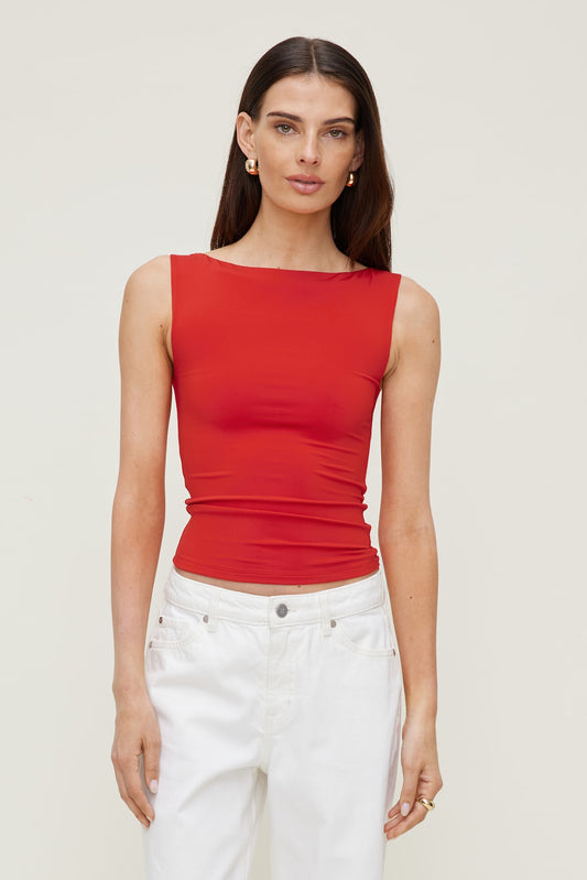 Dynamite Nola Sculpt Tank Top Red
