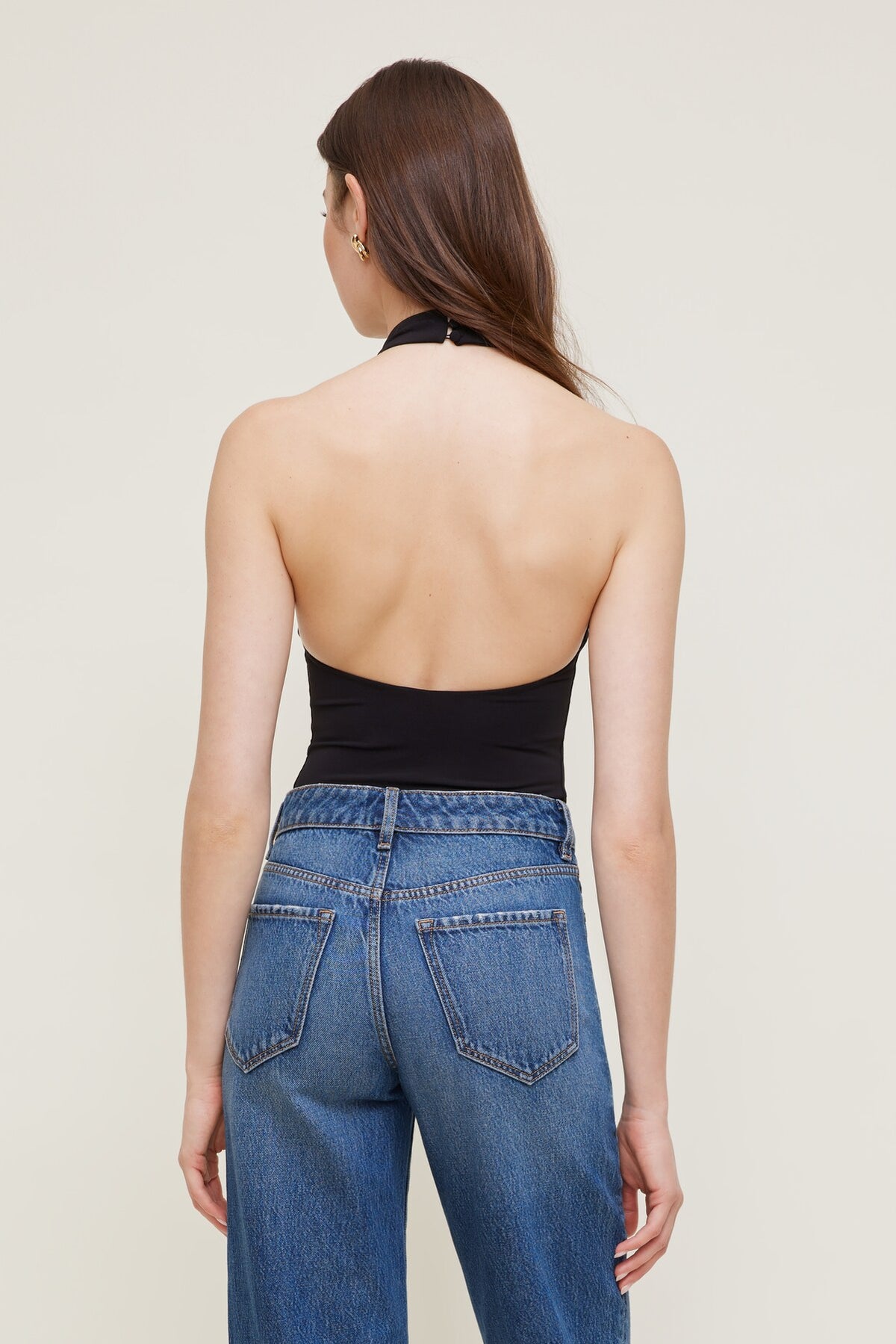Dynamite Sculpt Halter Neck Bodysuit Black