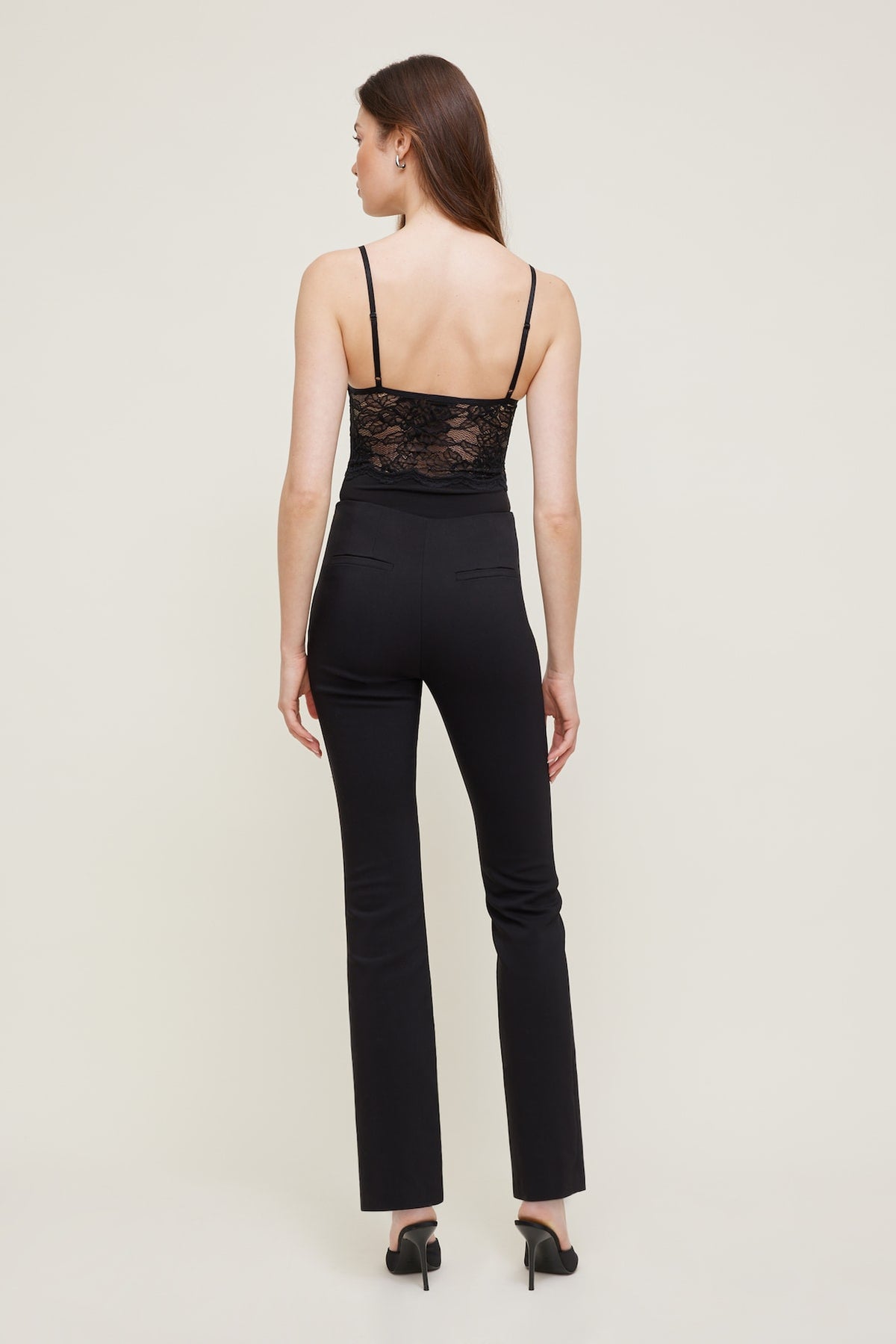Dynamite Lace Bustier Bodysuit Black
