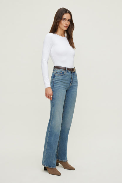 Dynamite Sculpt Crewneck Bodysuit White