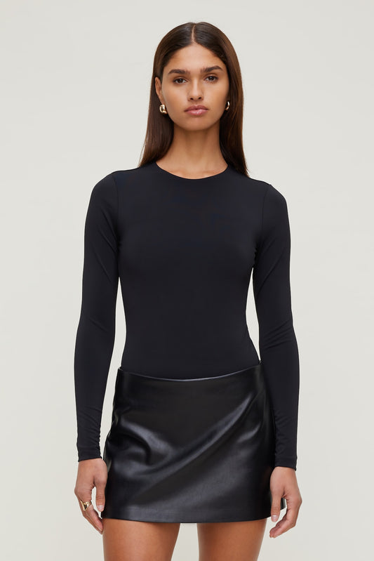 Dynamite Sculpt Crewneck Bodysuit Black