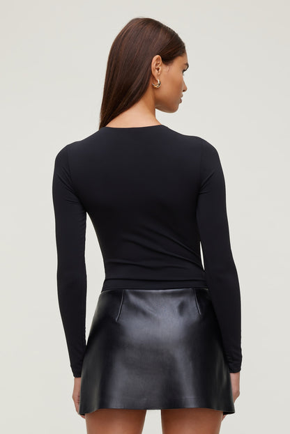 Dynamite Sculpt Crewneck Bodysuit Black