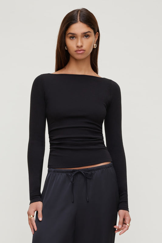 Dynamite Stella Long Sleeve T Shirt Black