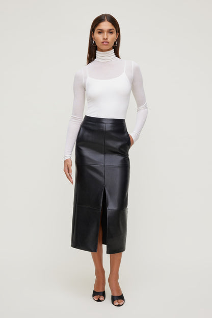 Dynamite Sheer Layered Cami and Turtleneck Beige