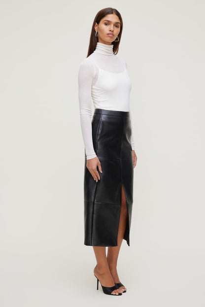 Dynamite Sheer Layered Cami and Turtleneck Beige