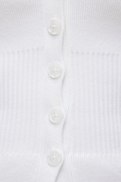 Dynamite Cinched Waist Cardigan White