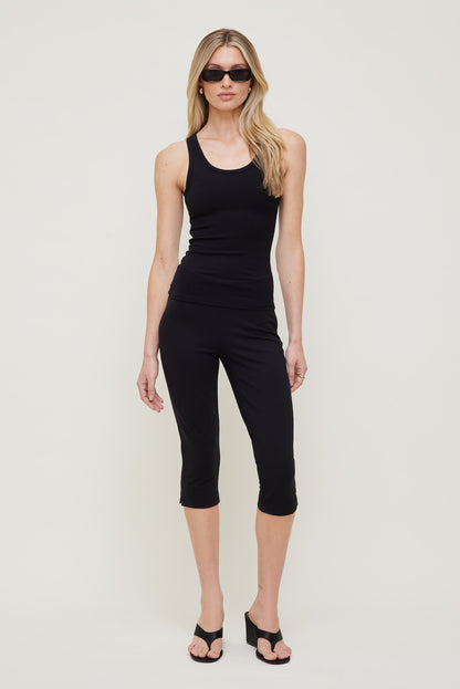 Dynamite Ellie Ribbed Tank Top Black