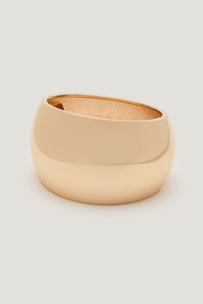 Dynamite Oversized Chunky Snap Bangle Bracelet Yellow