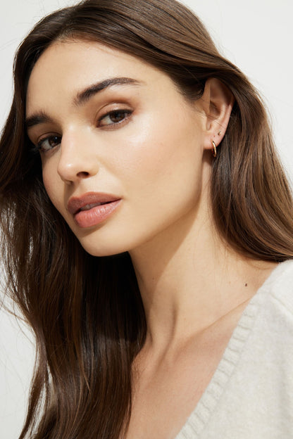 Dynamite 3-Pack Delicate Linear Hoop Earrings White