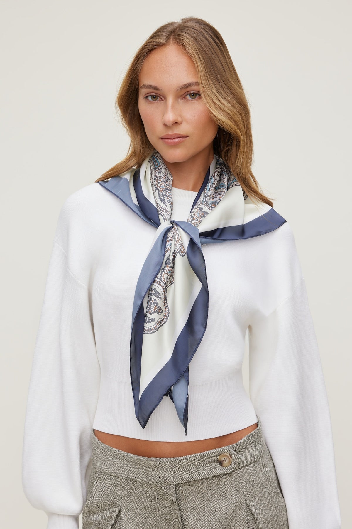 Dynamite Satin Feel Scarf Blue