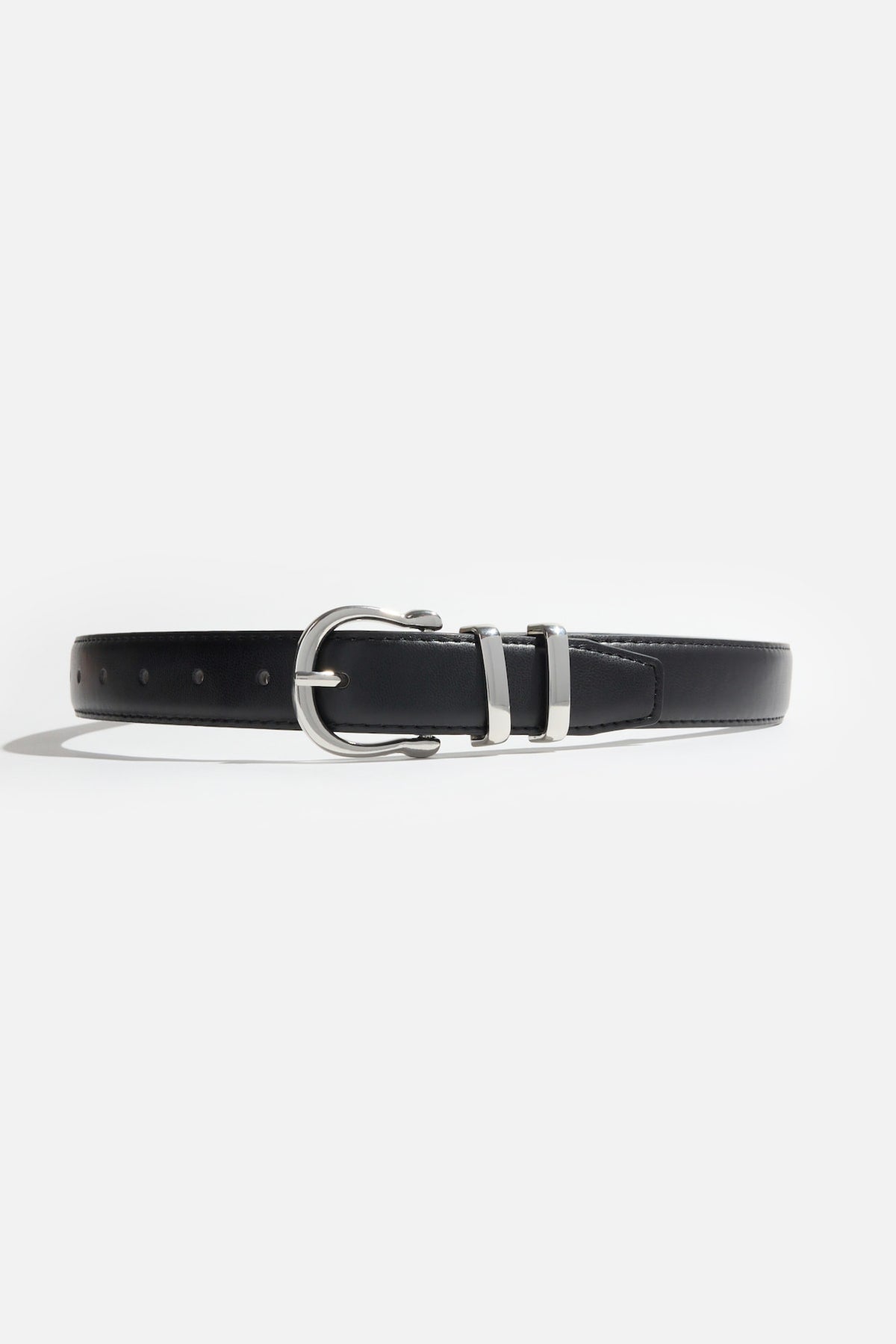 Dynamite Classic Faux Leather Belt Black