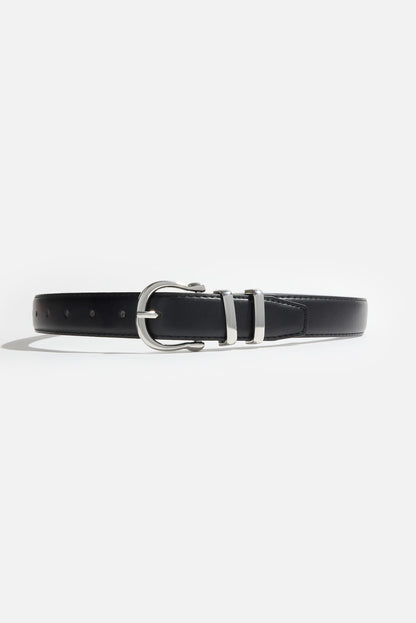 Dynamite Classic Faux Leather Belt Black