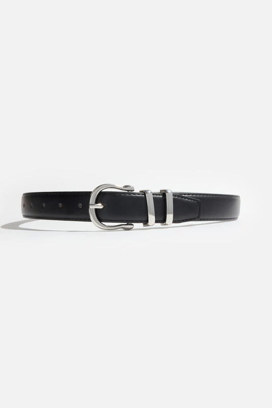 Dynamite Classic Faux Leather Belt Black