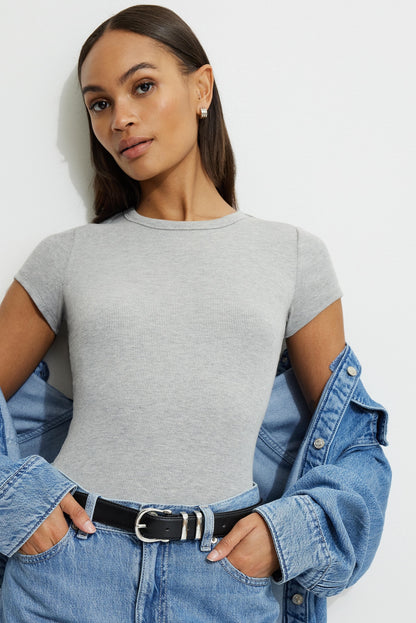 Dynamite Classic Faux Leather Belt Black