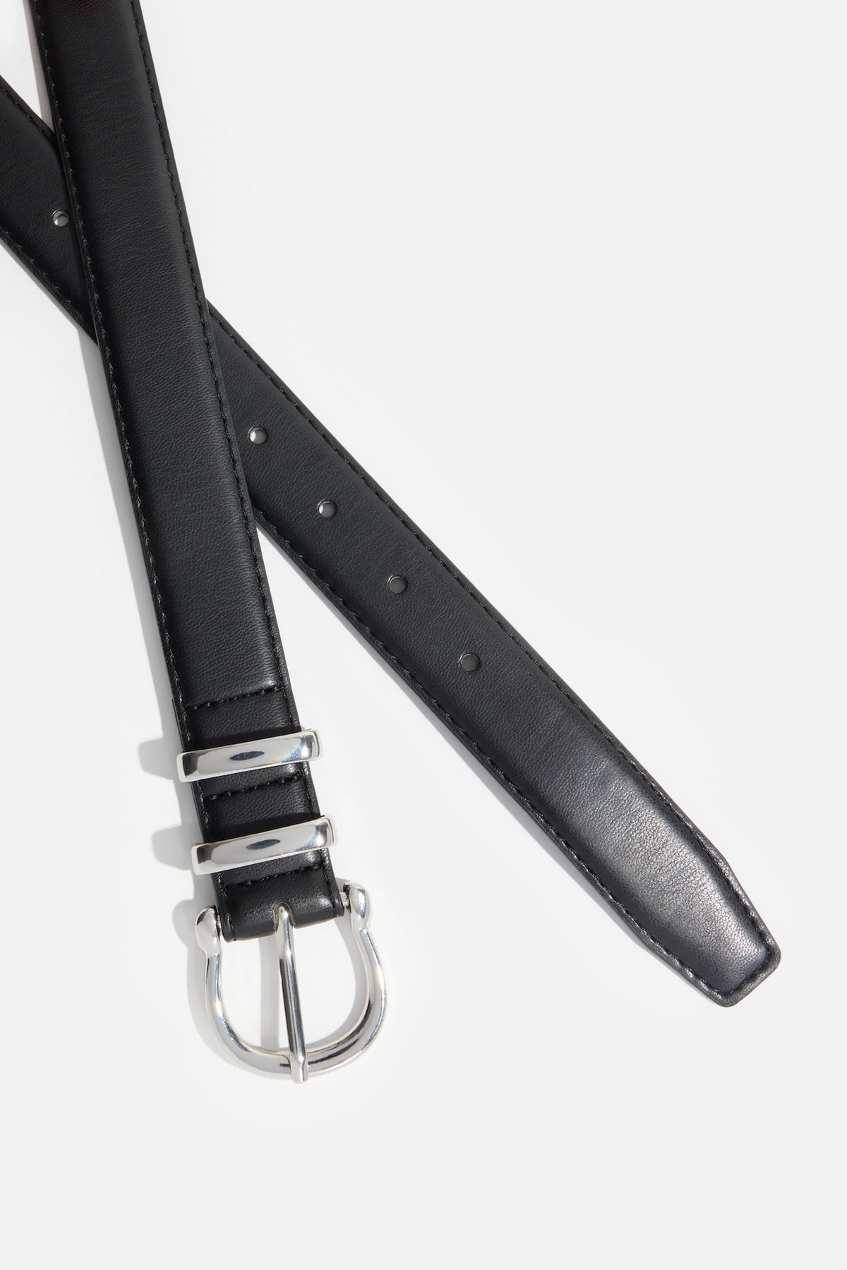 Dynamite Classic Faux Leather Belt Black