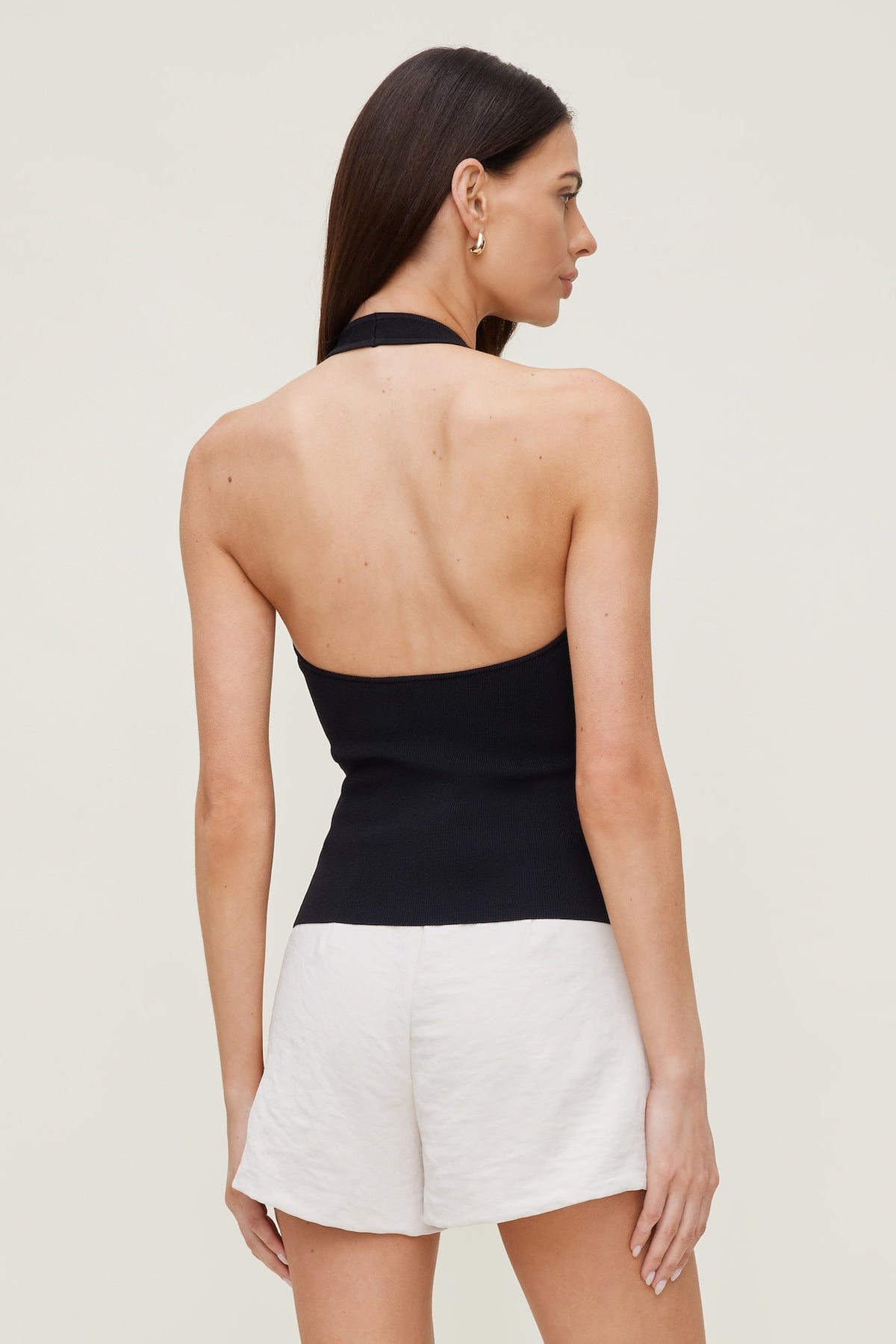 Dynamite Halter Sweater Tank Top Black