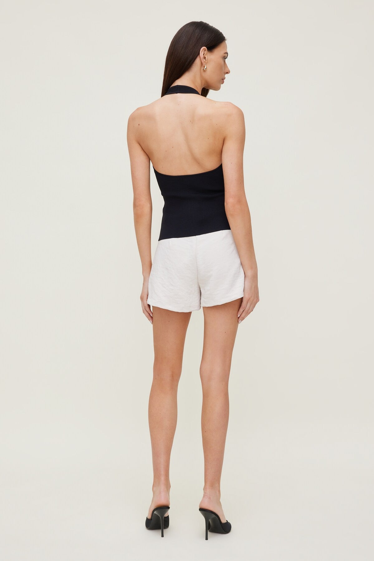 Dynamite Halter Sweater Tank Top Black