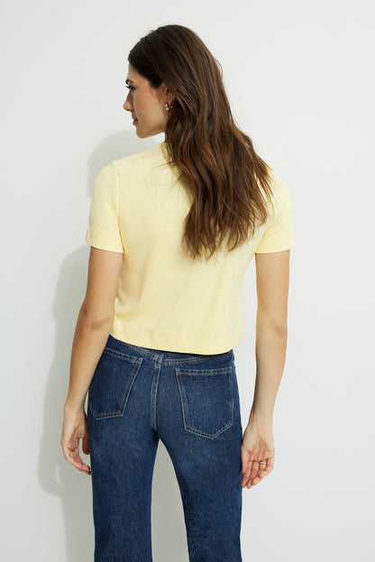 Dynamite Everyday Cotton T Shirt Yellow