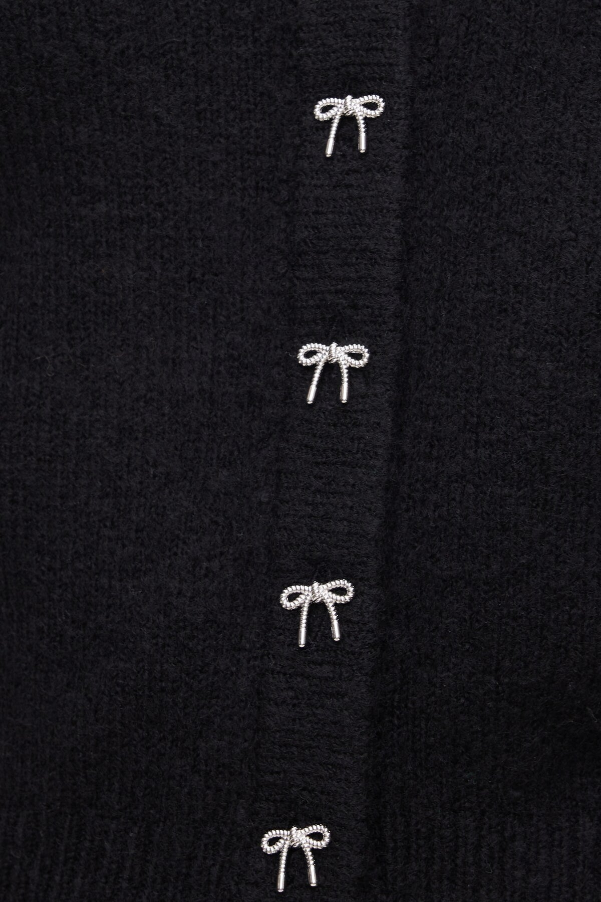 Dynamite Rebecca Bow Button Cardigan Black