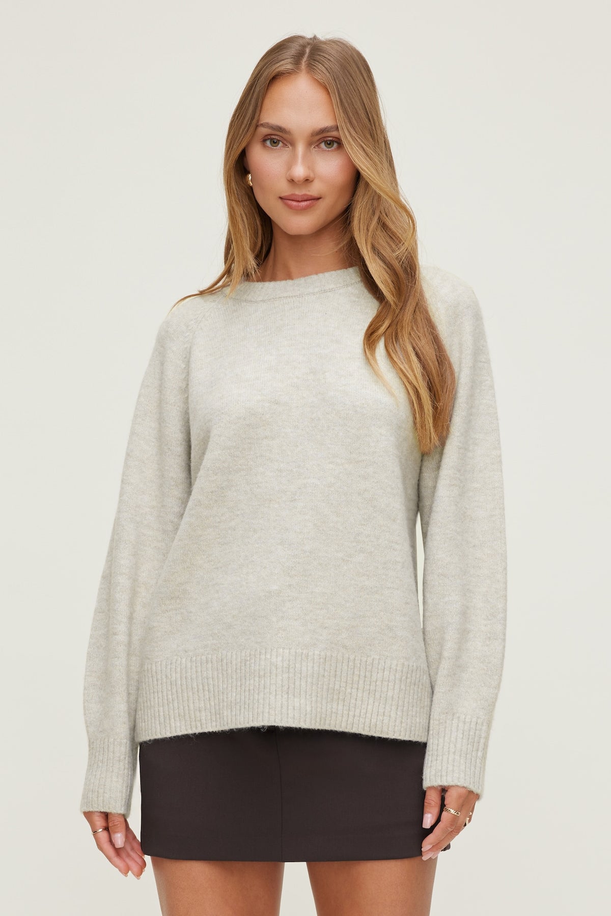 Dynamite Rory Oversized Sweater Gray