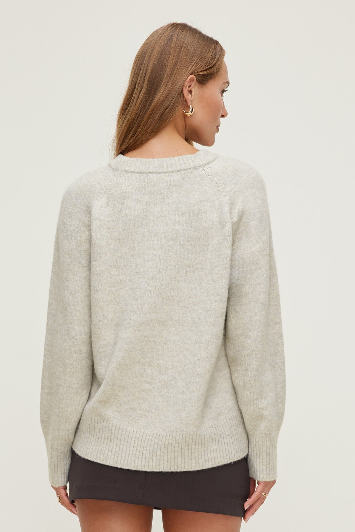 Dynamite Rory Oversized Sweater Gray