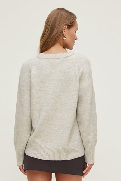 Dynamite Rory Oversized Sweater Gray