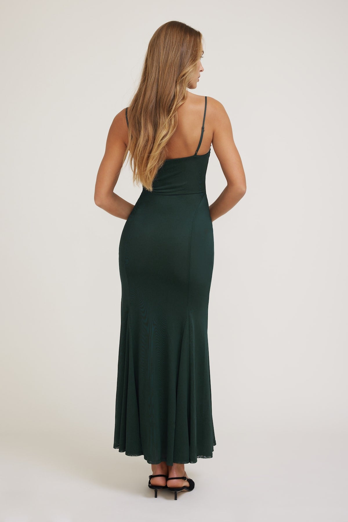 Dynamite Monet Mesh Maxi Dress Green