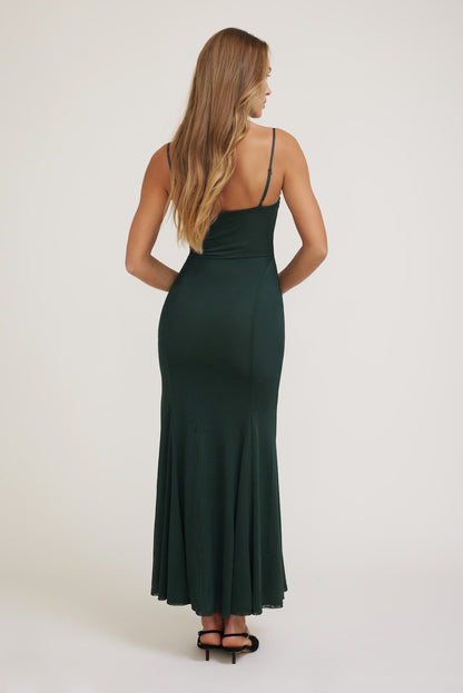 Dynamite Monet Mesh Maxi Dress Green