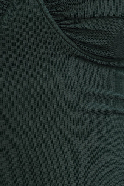 Dynamite Monet Mesh Maxi Dress Green