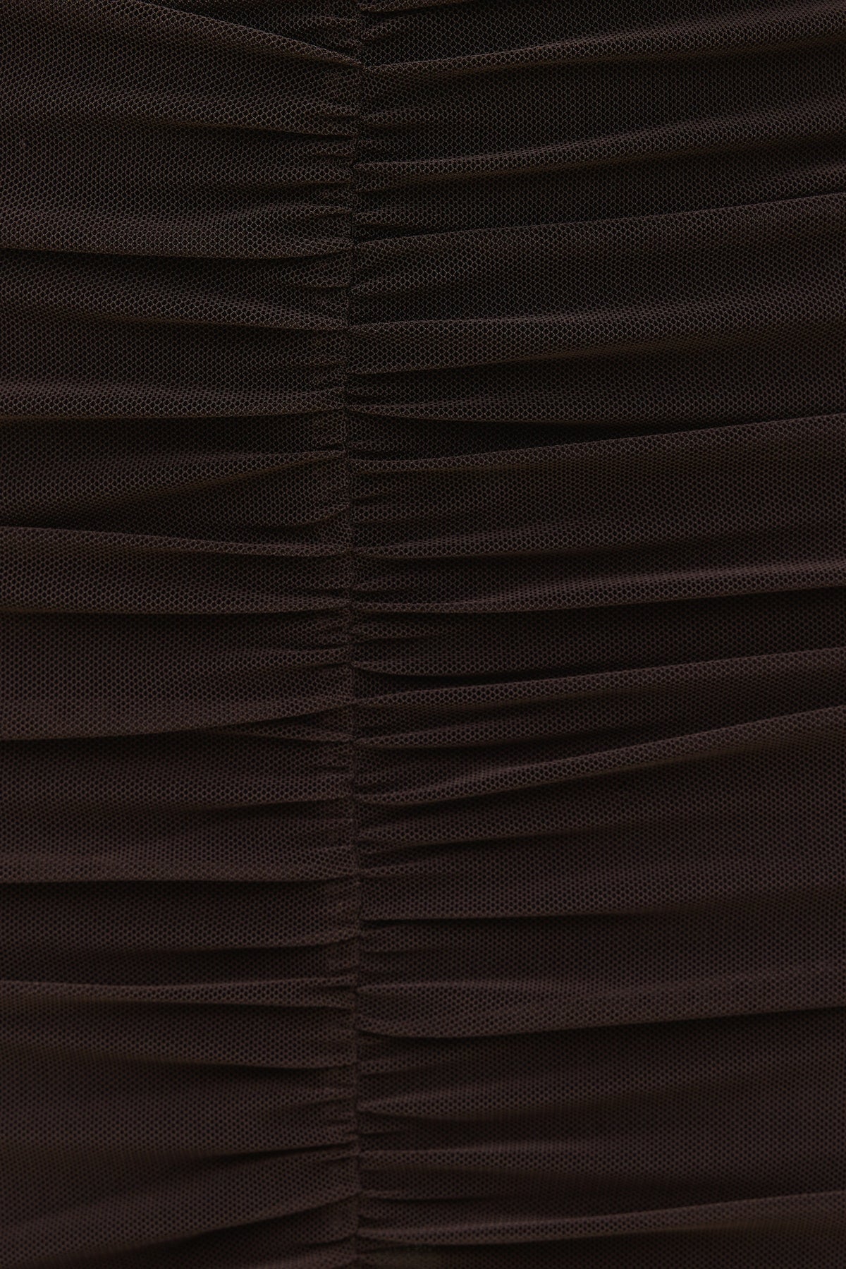 Dynamite Ruched Mesh Maxi Skirt Brown