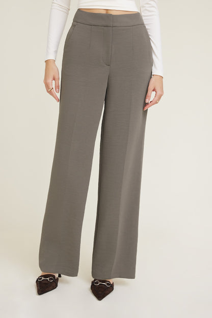 Dynamite Yasmin Airflow Straight Leg Pants Brown