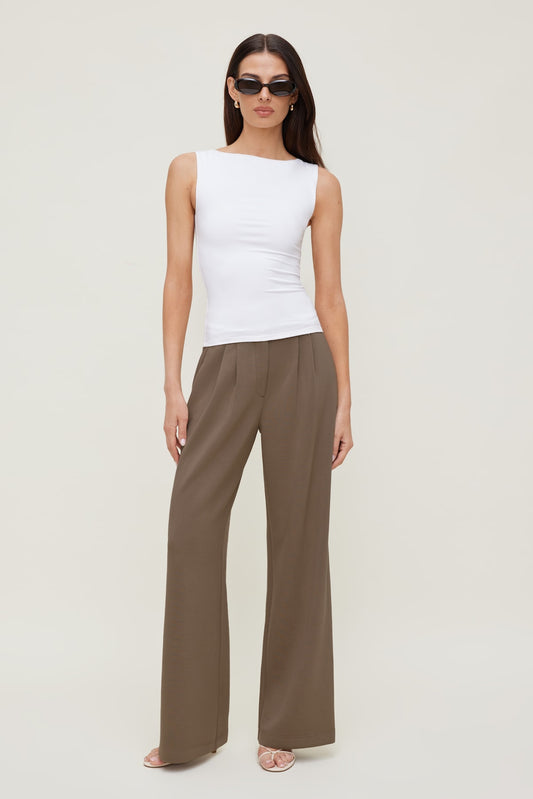 Dynamite Alex Anywear Wide Leg Pants Brown