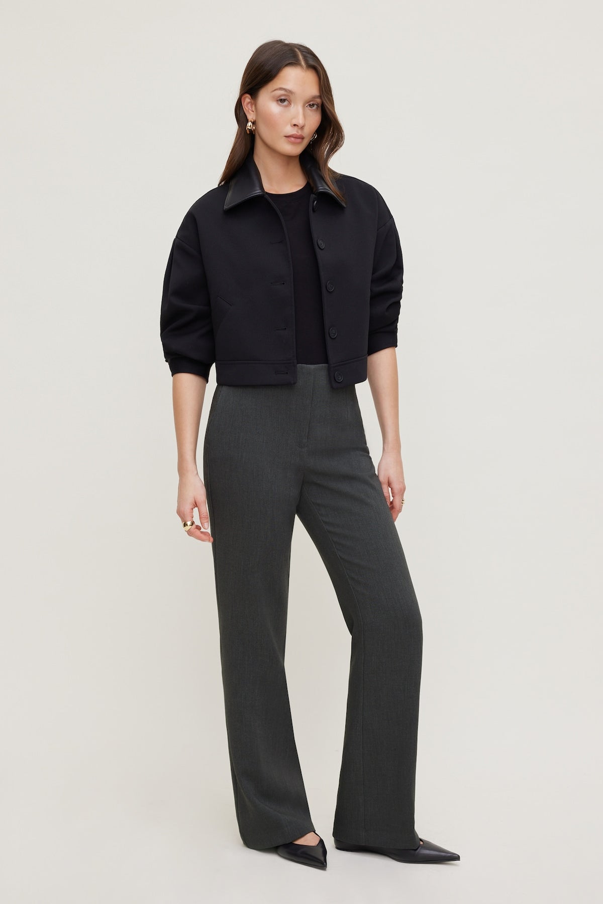 Dynamite Stevie Slim Bootcut Pants Gray