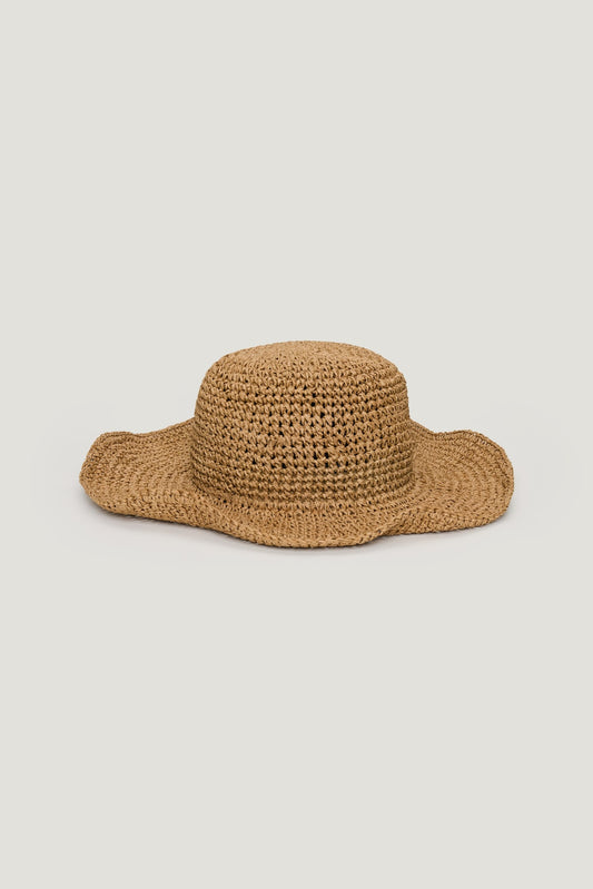 Dynamite Straw Bucket Hat Beige