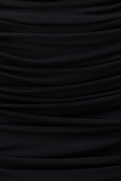 Dynamite Sculpt Draped Dolman Mini Dress Black