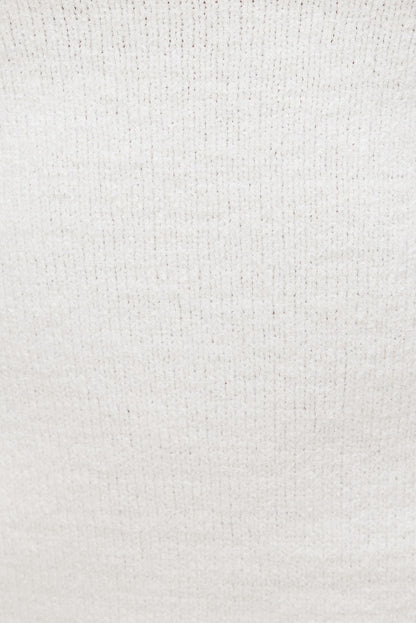 Dynamite Mock Neck Sweater Tank Top Beige