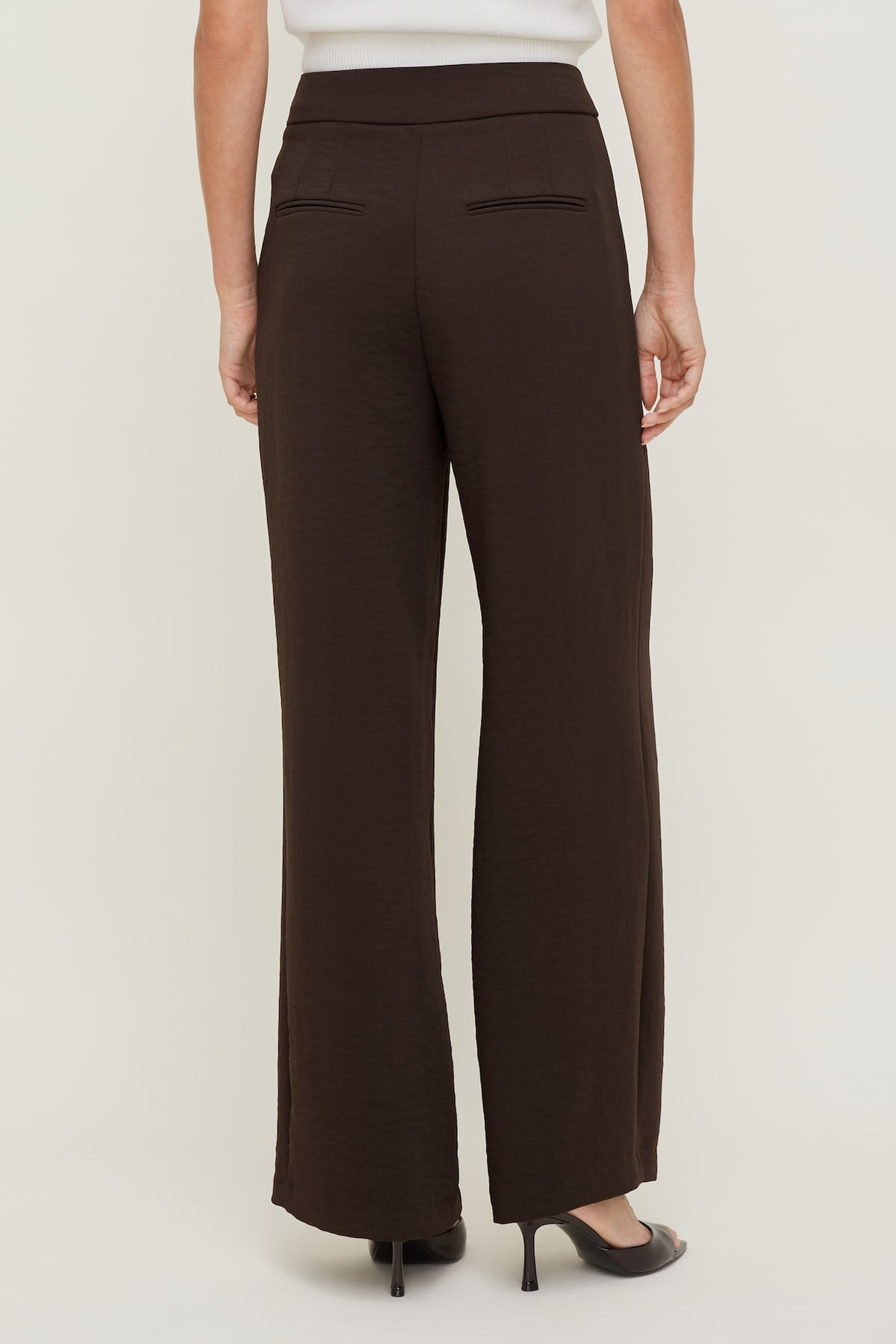 Dynamite Yasmin Airflow Straight Leg Pants Brown