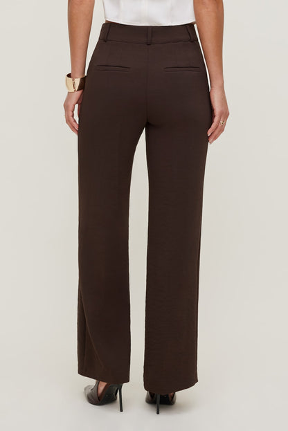 Dynamite Camelia Airflow Clean Straight Leg Pants Brown